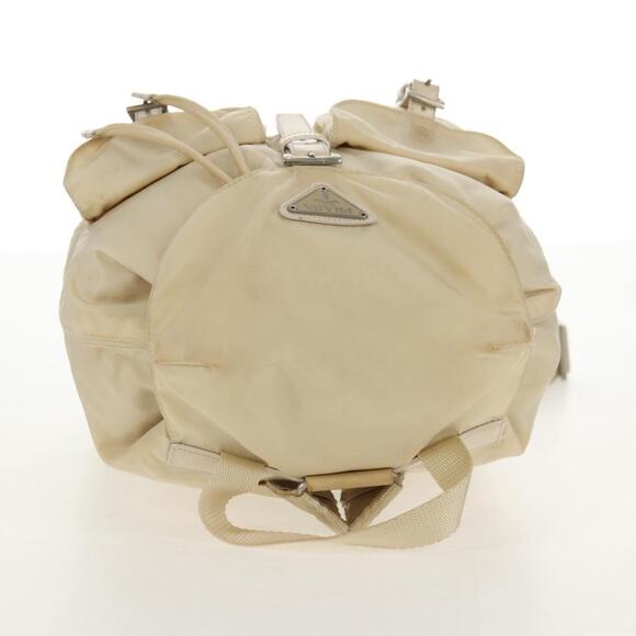 PRADA Backpack Nylon White Silver Auth 145850 main image 16